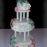 Casino Wedding The colors of this wedding was baby blue and light pink. I was held at the Isle of Capri Casino. Gumpaste flowers. (at the bottom you see...