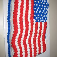 Flag Cake First attempt at doing a flag cake