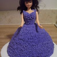 Purple Barbie Cake One's joke cake!! She loved it.