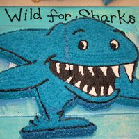 School Mascot Shark Cake daughter's school mascot cake--sammy the shark!
