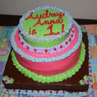 1St Birthday Cake 3 layer cake with buttercream