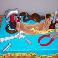 Craftsman Toolbelt Toolbelt and tools are all made out of fondant and gumpaste.