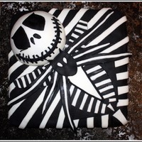Nightmare Before Christmas ~ Jack Chocolate Devil Cake with a Vanilla Caramel frosting and MMF