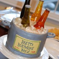 Beer Bottles Thanks to other cake central bakers for tips on doing the sugar bottles, this cake looked completely realistic. The entire cake was edible...