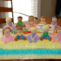 Classroom Of Kids I made this cake for my daugter's last day of preschool. Each child had their own little gumpaste self to eat. They thought it was...