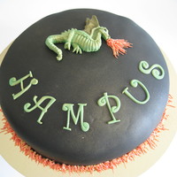 Cake With A Dragon For A 7 Year Old 