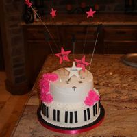 Olivia's Birthday Cake First cake made after finishing Wilton classes. Buttercream frosting (made before learning the VIVA method - not very smooth) with fondant...