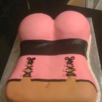 Pink Bustier Cake I made this for a bridal shower at someone's job. Had to make it tasteful. Didn't want to get anyone fired lol. Carved 11x15...