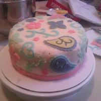 First Cricut Cake Just got a Cricut Cake Mini and used it on this cake. I made the cake just for practice with the machine. I couldn't decide which...