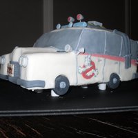 Ecto 1 Ecto 1 groom's cake. Orange pound cake with vanilla buttercream, kind of like a Dreamsicle! Covered in fondant with fondant and...