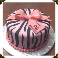 Pink And Black Zebra Birthday My husband and I made this zebra cake for a friend who was celebrating her birthday. I was very happy with how the stripes turned out. :)