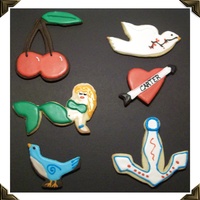 Tattoo Cookies I made these tattoo cookies to celebrate a visit to Texas by some family members who are tattoo fans and appreciated the cookie sentiment...