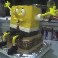 Spongebob This was such a fun cake to make, spongebob consist of 14 layers vanilla cake, covered in white chocolate (colored in golden yellow) and...