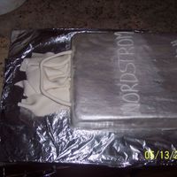 Nordstrom made this last minute. next time i will make it standing. i love the handle and tissue paper