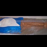 Guitar my first free hand carve and rice krispie.