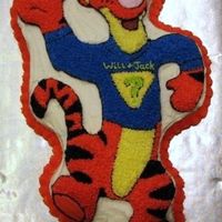 Super Sleuth Tigger Used Wilton Tigger cake pan, but decorated my own way to make Tigger a super sleuth like the show.
