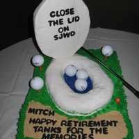 Close The Lid! This was a retirement cake for a gentleman whose work involved doing conservation evaluations for the water district. His coworkers wanted...
