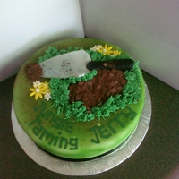 Jungle Taming Gardner This is the second of three cakes for an anniversary (for the husband); and my favorite of the three. Chocolate cake. Covered in white...