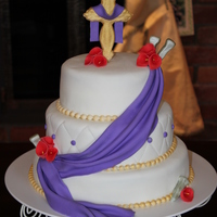 Happy Easter! I made this last night to take to church with us today to celebrate Easter. Its red velvet with strawberry cream filling, covered and...