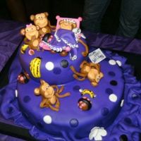 5 Little Monkeys LEMON CAKE MADE FOR MY NIECE RETURN TO USA!!! ALL MMF AND BUTTERCREAM, MONKEYS MMF REFERENCED FROM AINE2 TUTORIAL ON MYSPACE FOR MONKEY...