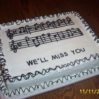 Taps Our school's band director was retiring. This cake was for him. For those who don't read music, it's "Taps". He...