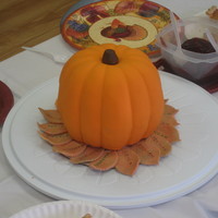 Pumpkin Cake Used aztomcat's Heavenly Pumpkin Spice Cake recipe for this cake. Made for my son's class for their Thanksgiving feast. Leaves...