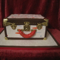 Luggage Cake This cake is for a farewell party for a friend returning home after 10 years in the US. It's white chocolate WASC with cookies and...