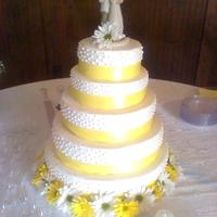 Yellow Ribbon Cake butter cream icing with sour cream pound cake