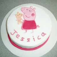 Peppa Pig Birthday Cake I made this for a friend's little girl, its a sponge cake with lemon curd filling, covered in fondant. The Peppa Pig is made as a...