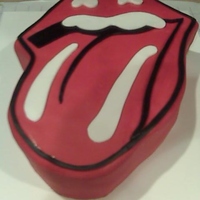 Rolling Stones! This cake was made with fondant for a friend's birthday