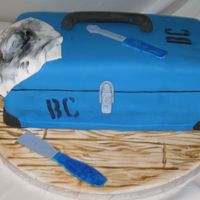 Toolbox Cake My BF's dad is a contractor and every tool he owns has a spray painted "BC", so for his birthday we made him a toolbox in...