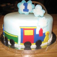 Train Cake This cake was for a small bday party for a baby 1st bday
