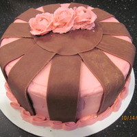 Simple Pink & Brown Just a simple pink and brown cake. Again, thanks for all the ideas here on CC.