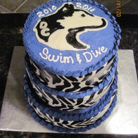 Dc Huskies Airbrushed zebra print onto fondant