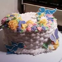 Course 2 Basketweave Oval cake with BC basketweave