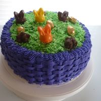 Basket Full Of Bunnies This is my first time making and basketweave cake and "Whew" is all I can say!!! This is a 2 layer-9inch lemon cake with fresh...