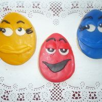 M&m Candy Cookies sugar cookie with mmf decoratioins.