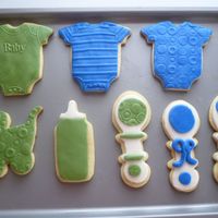 Welcome Baby Boy The cookies are Toba Garrett's Butter Cookie formula and i used MMF to decorate them. Thanks for looking
