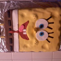 Spongebob Squarepants This is a WVSC Cake (Was asked to leave out the almond, so substitutede vanilla). It is filled with strawberry filling, and covered with...