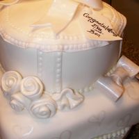 Wedding Celebration This was for co-workers of my husbands. Fondant with Pearl dust. Thanks for looking