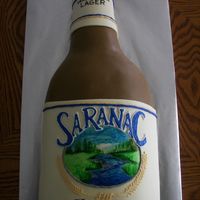 Saranac Lager Beer Cake For 60Th Birthday Chocolate cake, chocolate mousse, and chocolate butter cream. Covered in fondant with royal icing accents. This cake was HUGE!! Thanks for...