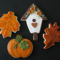 Autumn Cookies Cookies with fondant decorations.