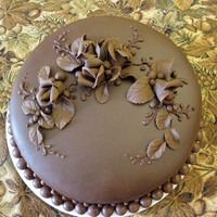 Chocolate Chocolate Chocolate Everything's coming up chocolate. Chocolate cake,filling, chocolate fondant flowers and scrolley thingys, and a whopper border. Whew!...