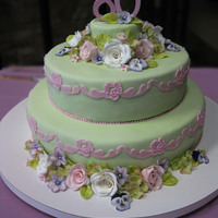 Another 80Th Birthday Cake Two 80th birthday parties in one week! This one was for a family friend. this is a lemon cake with lemon filling. I made the fondant and...