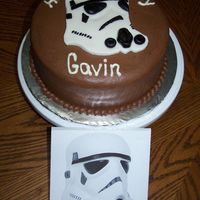 Star Wars Storm Trooper Storm trooper made out of fondant. I used the picture as a guide.