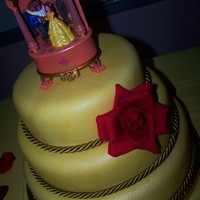 Beauty & The Beast White cake with Cookies & Creme filling for my niece "Sweet 17th Bday Bash"