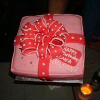 Pink Gift Box Cake 