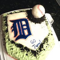 Baseball Lover's Cake I made this for a Father's Day picnic we were having with my Grandpa who was in from out of state. He is a HUGE Tigers fan, so I...