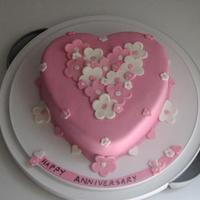 Heart Cake Anniversary cake for my in-law's 40th anniversary!! Chocolate cake with peanut butter butter cream icing! oh so good!!! Thanks for the...