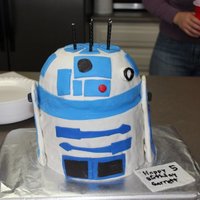 R2D2 My nephew wanted me to make him an R2D2 cake for his 5th birthday!!! It was fun!